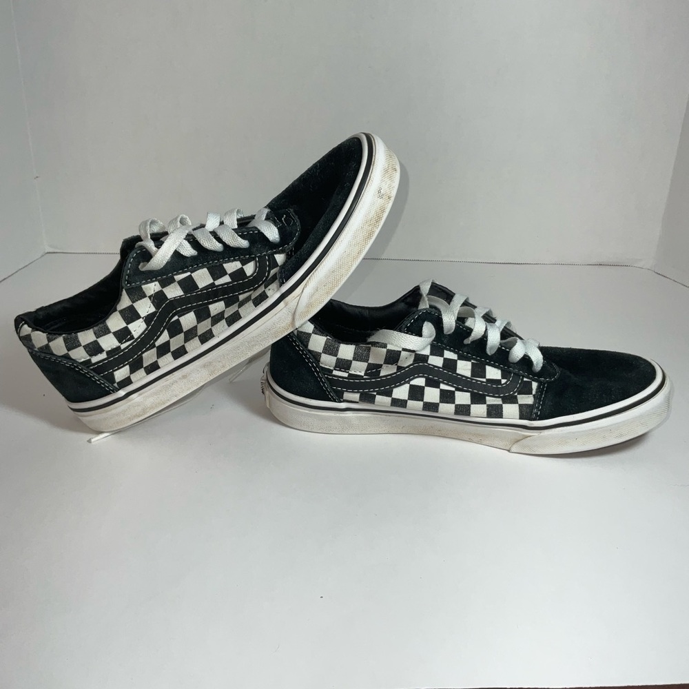 Vans Black and White Checkered Kids Sneakers